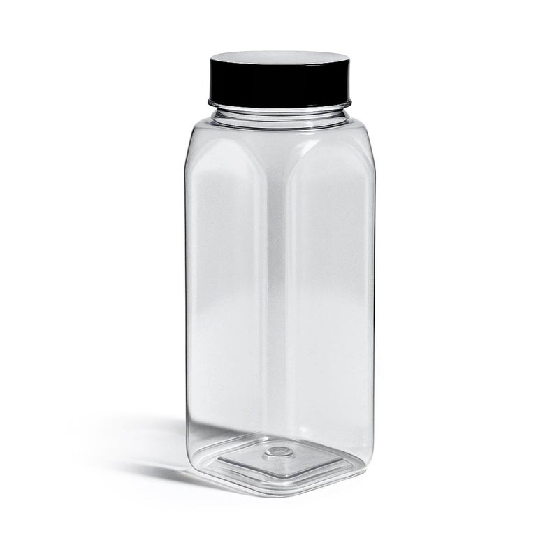 Pride Of India Large Clear Plastic Spice Jars w/Dual Sifter Cap | Food Grade BPA Free USA Made | 32 Fluid Ounce Capacity - Image 1